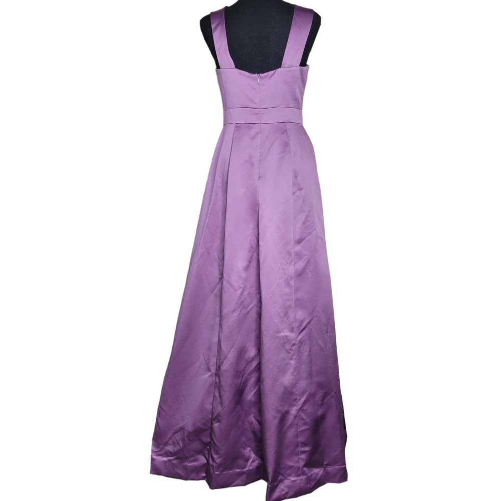 David's Bridal Satin Beaded Halter Wisteria Bridesmaid Formal Ball Gown Dress✨️4 - Picture 2 of 16